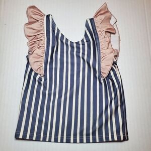 Pehr Organic Baby Swim Top Ruffle Sleeve Sz 6-12 months